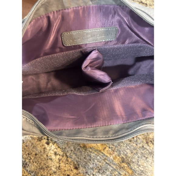 Kelly Moore Gray Leather‎ Medium Size Hobo Camera Shoulder  Purse - Picture 5 of 7